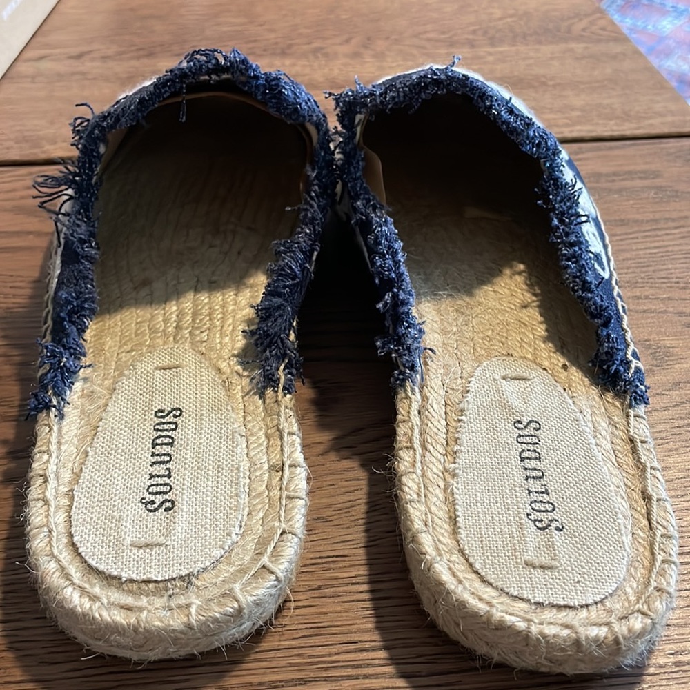 Soludos slip on embroidered mules- excellent condition - Picture 3 of 8